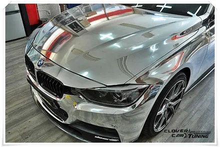 BMW F30 320D 에이버리 실버크롬 전체랩핑 silverchrome Wrapping [안산랩핑 안산크롬랩핑]작업입니다. / 경기 화성 남양