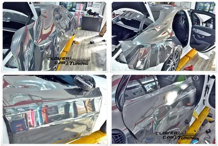 Benz C43 AMG #Avery #BlackChrome #Wrapping #블랙크롬랩핑 #전체래핑 [안산랩핑 안산크롬랩핑]작업 입니다. / 경기 화성 남양