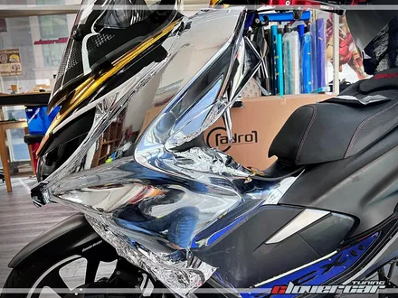 pcx125랩핑 바이크랩핑 에이버리 실버크롬 랩핑 [ 안산랩핑] 시공 했어요. / 안산 상록구
