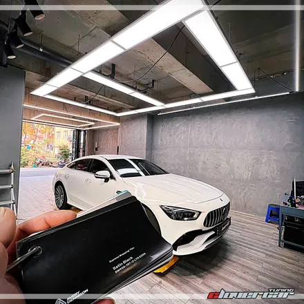 벤츠 AMG GT43 안산 랩핑, 아지트클로버카에서 에이버리 사틴블랙 전체랩핑 시공 후기 / 안산 상록구