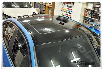 BMW 320D 3M블루메탈릭 전체랩핑 시공 및 유광블랙 에이버리루프스킨 [안산랩핑] 작업입니다. / 경기 화성 남양