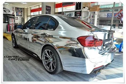 BMW F30 320D 에이버리 실버크롬 전체랩핑 silverchrome Wrapping [안산랩핑 안산크롬랩핑]작업입니다. / 경기 화성 남양