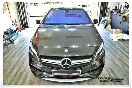 벤츠 A45AMG 에이버리 블랙메탈릭 전체랩핑 시공 [안산랩핑]작업 입니다. / 경기 화성 남양
