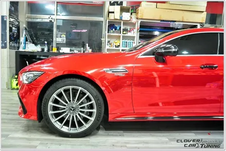 벤츠AMG GT4 Gt43전체랩핑+풀PPF시공 에이버리 레드크롬전체랩핑 및 나노커버 풀PPF시공 [ 안산랩핑 ] 입니다. / 안산 상록구