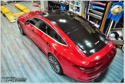 벤츠AMG GT4 Gt43전체랩핑+풀PPF시공 에이버리 레드크롬전체랩핑 및 나노커버 풀PPF시공 [ 안산랩핑 ] 입니다. / 안산 상록구