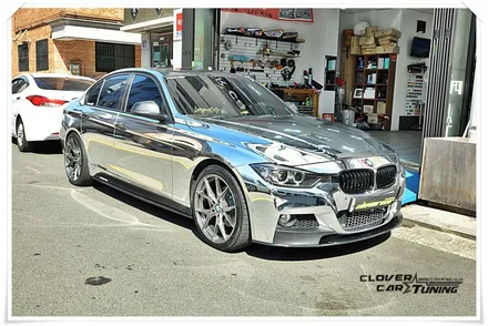 BMW F30 320D 에이버리 실버크롬 전체랩핑 silverchrome Wrapping [안산랩핑 안산크롬랩핑]작업입니다. / 경기 화성 남양