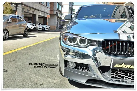 BMW F30 320D 에이버리 실버크롬 전체랩핑 silverchrome Wrapping [안산랩핑 안산크롬랩핑]작업입니다. / 경기 화성 남양