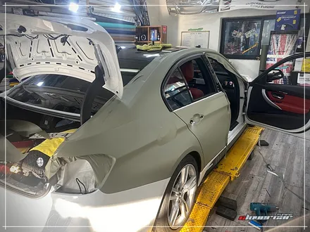 bmw330i전체랩핑 F30 에이버리 무광카키그린 전체랩핑 시공 및 키드니그릴교체 [ 안산래핑 ] / 안산 상록구