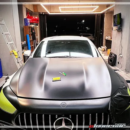벤츠 AMG GT43 안산 랩핑, 아지트클로버카에서 에이버리 사틴블랙 전체랩핑 시공 후기 / 안산 상록구