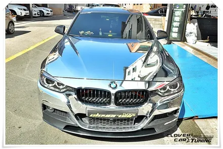 BMW F30 320D 에이버리 실버크롬 전체랩핑 silverchrome Wrapping [안산랩핑 안산크롬랩핑]작업입니다. / 경기 화성 남양