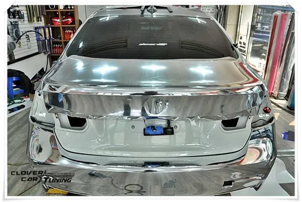BMW F30 320D 에이버리 실버크롬 전체랩핑 silverchrome Wrapping [안산랩핑 안산크롬랩핑]작업입니다. / 경기 화성 남양