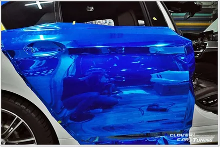 BMW G30 520d크롬랩핑 에이버리  블루크롬전체랩핑 시공 [안산랩핑]입니다. / 안산 상록구