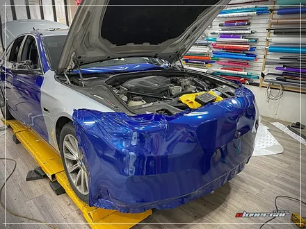 bmw 528i전체랩핑 3m2080 유광딥블루메탈릭 전체래핑 시공 [ 안산랩핑 ] 입니다 / 안산 상록구