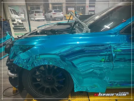 스팅어크롬랩핑 헥시스 슈퍼크롬 라이트블루크롬랩핑+전체ppf+카본본넷교체및 ppf시공 전체래핑 [ 안산랩핑 ] / 안산 상록구