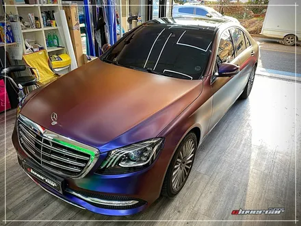 벤츠s350d전체랩핑 에이버리데니슨 카멜레온랩핑 사틴로어링썬더 전체래핑 [ 안산랩핑 ] 입니다 / 안산 상록구
