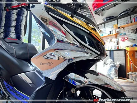 pcx125랩핑 바이크랩핑 에이버리 실버크롬 랩핑 [ 안산랩핑] 시공 했어요. / 안산 상록구