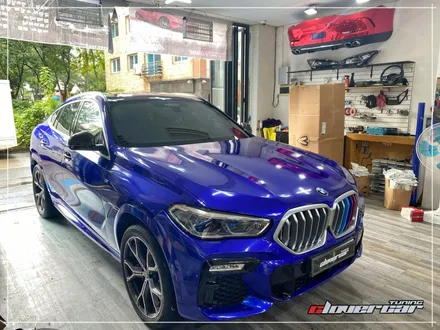 BMW X6전체랩핑 3M 유광 블루라즈베리전체래핑 시공 [ 안산랩핑 ] / 안산 상록구