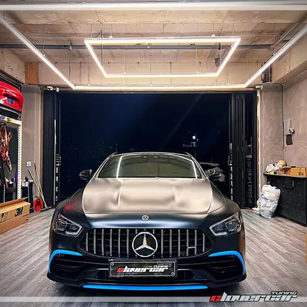 벤츠 AMG GT43 안산 랩핑, 아지트클로버카에서 에이버리 사틴블랙 전체랩핑 시공 후기 / 안산 상록구