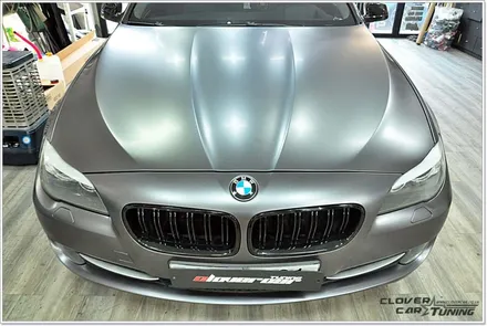 BMW F10 528i전체랩핑 3m사틴다크그레이전체랩핑 시공 [안산랩핑]입니다 / 안산 상록구