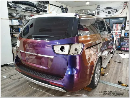 올뉴카니발전체랩핑 에이버리 로어링썬더 카멜레온랩핑 시공  [ 안산랩핑 ] 입니다. / 안산 상록구