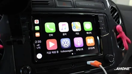 구형 티구안 RCD330 Plus 오디오, 순정 후방 카메라, 실내 LED 시공 by AH-ONE / 경기 이천 부발