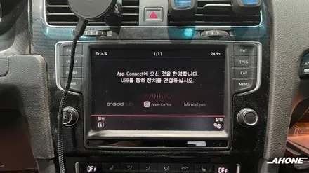 폭스바겐 골프7세대 GTI 카플레이, 안드로이드오토 MIB2.5 오디오, 알람혼 시공. / 경기 이천 부발