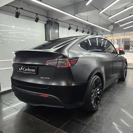수원 평택 테슬라 모델 Y 사틴 블랙 전체랩핑으로 스타일 완성 / 경기 화성