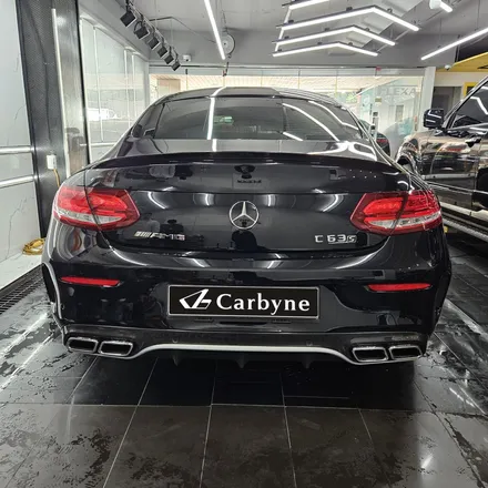 벤츠 c63 amg 블랙유광으로 고광택 전체 랩핑 수원 평택 / 경기 화성