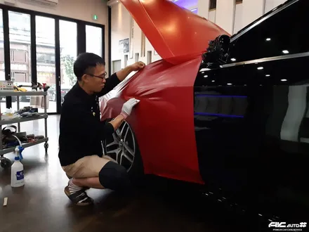 파주일산 벤츠 S350d 3M 세틴레드 전체 랩핑 시공. / 고양 덕양구 동산동
