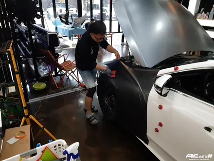 파주일산 벤츠 CLS 450 3M 세틴 다크그레이필름 전체랩핑 시공. / 고양 덕양구 동산동