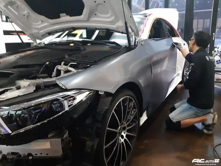 파주일산 벤츠 CLS 450 3M 세틴 다크그레이필름 전체랩핑 시공. / 고양 덕양구 동산동