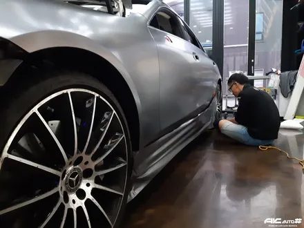 파주일산 벤츠 CLS 450 3M 세틴 다크그레이필름 전체랩핑 시공. / 고양 덕양구 동산동