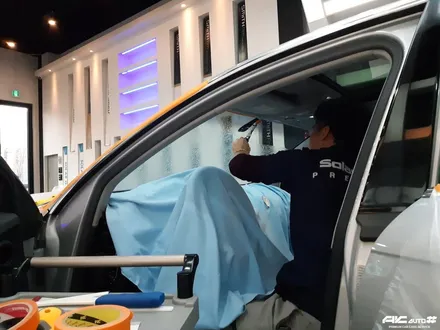 파주 AUDI A6 솔라가드 프리미엄 보그 썬팅, 블랙박스 ITB-7000eco, 탑폴리에 루프스킨 시공기. / 고양 덕양구 동산동