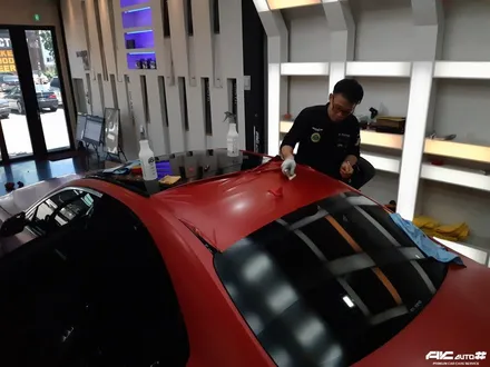 파주일산 벤츠 S350d 3M 세틴레드 전체 랩핑 시공. / 고양 덕양구 동산동