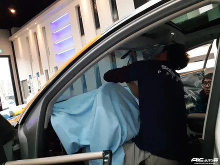 파주 AUDI A6 솔라가드 프리미엄 보그 썬팅, 블랙박스 ITB-7000eco, 탑폴리에 루프스킨 시공기. / 고양 덕양구 동산동