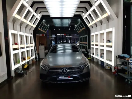 파주일산 벤츠 CLS 450 3M 세틴 다크그레이필름 전체랩핑 시공. / 고양 덕양구 동산동