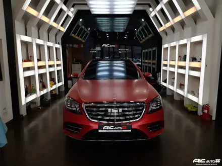 파주일산 벤츠 S350d 3M 세틴레드 전체 랩핑 시공. / 고양 덕양구 동산동