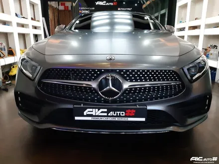 파주일산 벤츠 CLS 450 3M 세틴 다크그레이필름 전체랩핑 시공. / 고양 덕양구 동산동
