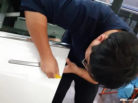 파주일산 테슬라 모델3(흰둥이) 신차 스미스클럽T2 썬팅 시공. / 고양 덕양구 동산동