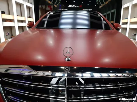 파주일산 벤츠 S350d 3M 세틴레드 전체 랩핑 시공. / 고양 덕양구 동산동