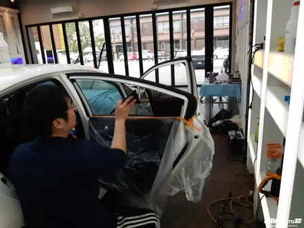 파주 KIA K3 스미스클럽T0 틴팅재시공, 탑폴리에루프스킨, ITB7000eco 블랙박스 장착. / 고양 덕양구 동산동