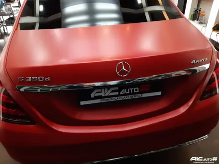 파주일산 벤츠 S350d 3M 세틴레드 전체 랩핑 시공. / 고양 덕양구 동산동