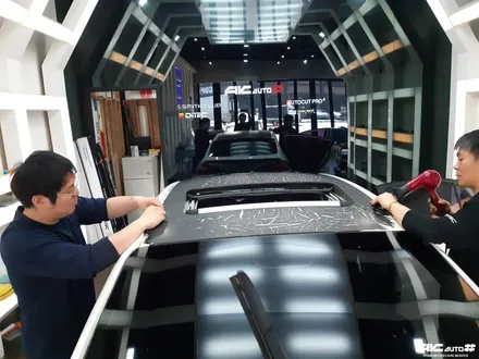 파주 KIA K3 스미스클럽T0 틴팅재시공, 탑폴리에루프스킨, ITB7000eco 블랙박스 장착. / 고양 덕양구 동산동