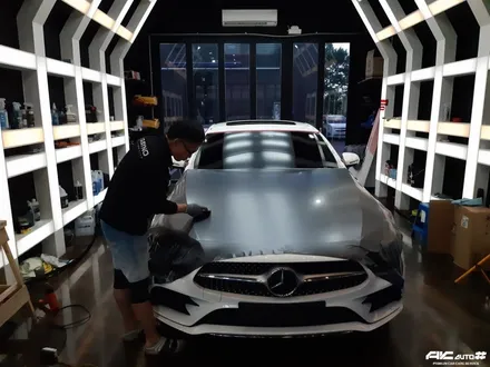 파주일산 벤츠 CLS 450 3M 세틴 다크그레이필름 전체랩핑 시공. / 고양 덕양구 동산동