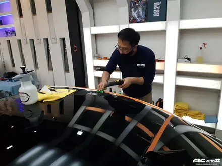 파주일산 벤츠 E220d 탑폴리에 루프스킨 시공. / 고양 덕양구 동산동