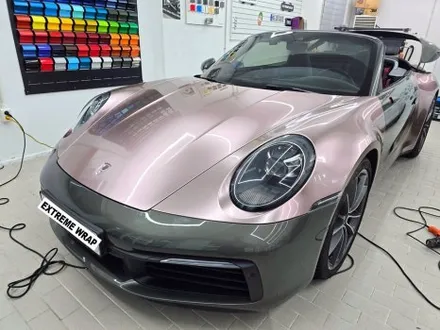 포르쉐 911 카레라 카브리올레 전체 랩핑, 프로즌 베리 컬러 시공기｜강남 랩핑샵 / 서울 강남