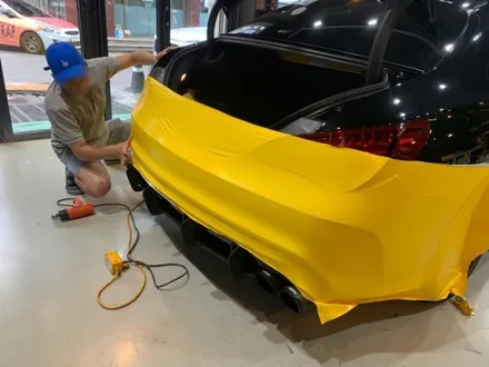 벤츠 CLA45 AMG \'사틴 옐로우\' 전체 랩핑 - 강남 랩핑 - 익스트림 랩 - 자동차 랩핑 / 강남,개포,서초