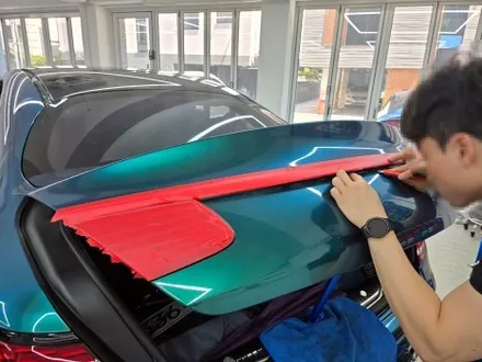 벤츠 S63 AMG 쿠페 로얄 그린 전체 풀랩핑, 전체 크롬 죽이기, 포지드 카본 포인트 랩핑 PPF 보호필름 시공 / 서울 강남