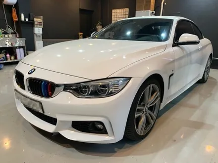 BMW 4시리즈 컨버터블 유광 화이트 랩핑 - 랩핑 보험처리 / 강남,개포,서초