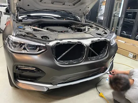 BMW X4 \'사틴 다크 바솔트\' 전체 랩핑 - 자동차 랩핑 비용 / 강남,개포,서초